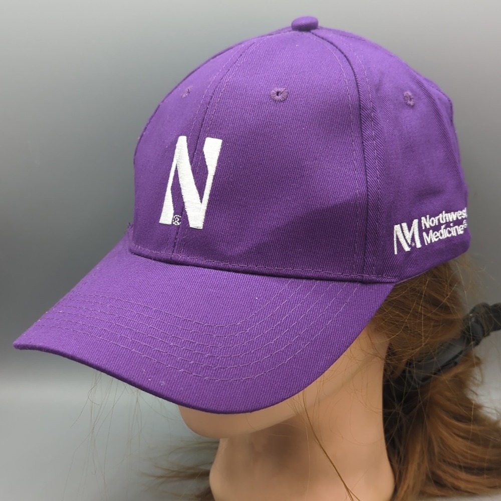 Northwestern Medicine Hat Cap Purple Strapback One Size NWOT